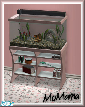 Sims 2 — NK Betty Boop Bedroom - Aquarium by MoMama — A nice little aquarium in light pink and white.