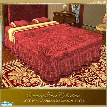 Sims 2 — Vanity Fair Bedroom - Bedding Recol by Cashcraft — Part IV of the Vanity Fair Collection is the master bedroom