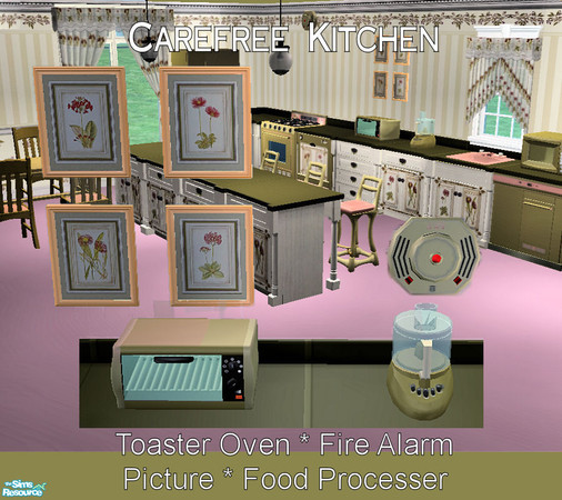 Sims 2 — Carefree Kitchen -Collection  Fire Alarm by Cerulean Talon — Gentle, rich natural colors pull this cheerful