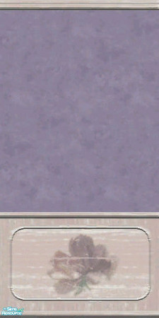 Sims 2 — TC38 Chayann Bedroom - Wall by tlkaska — This Shabby Chic in Lavender wall with wainscotting was designed for