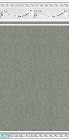 Sims 2 — jsf2RSTealLeaves by jsf — A subtle tapestry of teal colored leaves held by my Rope and Swag white marble