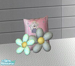 Sims 2 — OpenHouse Jasmine Nursery - Floor Pillow by openhousejack — flower floor pillows get mesh set at