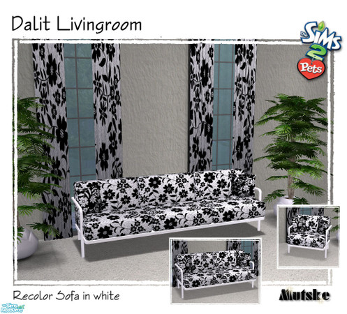 Sims 2 — Dalit - Sofa Recolor White by Mutske — Recolor of the Sofa. Uses texture from the Sofa mesh. If you have