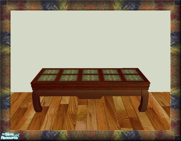 Sims 2 — Millwork Set  - Chabadii Coffee Tables by jeni — Designed around a 'four-leaf clover' style pattern with tones