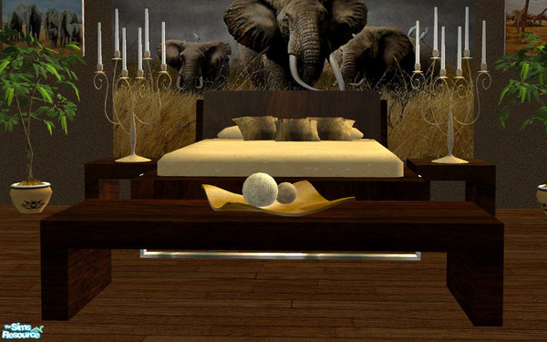 Sims 2 — Serengeti Bedroom - Sideboard by RockinRobin — This bedroom was inspired by the Serengeti located in Africa. To