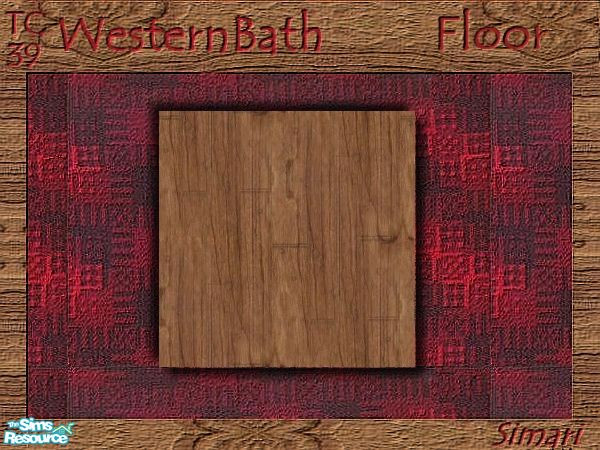 Sims 2 — TC39 Western Bath-Floor by simari — Plain cherry wood floor. Compliments the TC39 Western Bath.