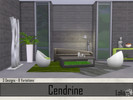 Sims 4 — Wall Cendrine by LoliamSims — This wallpaper Cendrine consists of 8 concrete panels and books painted in trunk