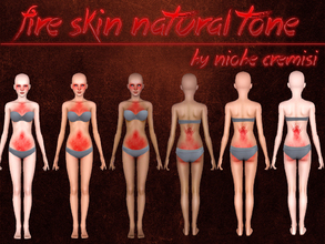 Sims 3 — Fire Skin N.D by niobe cremisi by niobe_cremisi — Fire Skin v.2 : -Skin non-default -Natural and Pale raimbow