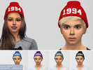 Sims 4 — 1994 beanies (unisex) by justine77_7 — The 1994 beanie Justin wore and other variants. Colors: Red, blue,