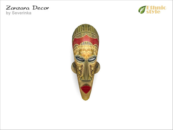 Sims 4 — [ZanzaraDecor] Ethnic mask06 Ceremonial by Severinka_ — Ethnic mask06 Ceremonial, African stile From the set of
