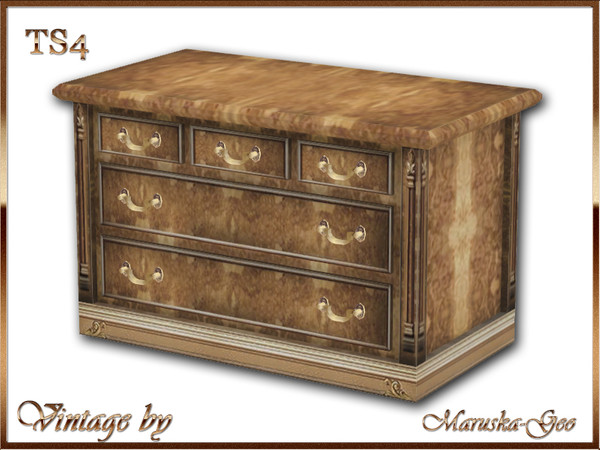 Sims 4 — Maruska-Geo Vintage dresser by Maruska-Geo — Maruska-Geo Vintage dresser