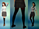 Sims 4 — Persona 4 - Yaso Female Uniform Skirt (Long) by CilanceYourButt2 — Length one of the female uniform skirts in