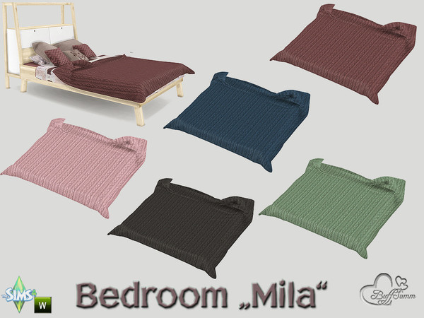 Sims 4 — Mila Bedroom Blanket for Doublebed by BuffSumm — Is there any way to cross borders between differnt worlds? With
