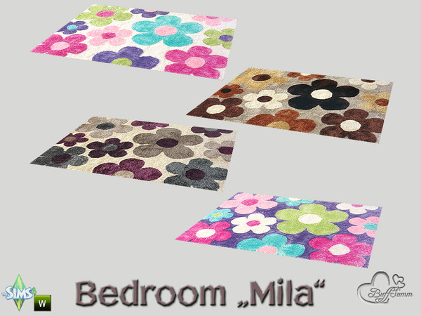 Sims 4 — Mila Bedroom Rug by BuffSumm — Is there any way to cross borders between differnt worlds? With MILA you can