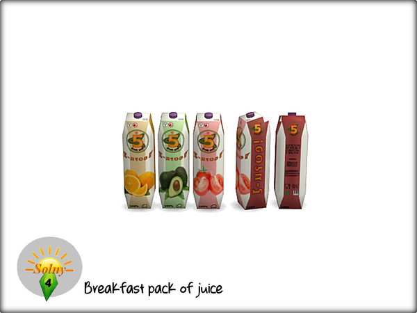 Sims 4 — Breakfast pack of juice by Solny — Kitchen clutter. Part of Breakfast set.