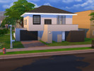 Sims 4 — Modern Simple House by AnnMdx — The house has a kitchen, 2 living room, 3 bedrooms, 2 bathrooms and a garage,