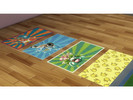 Sims 4 — Pokemon rugs by yukigigi — This rug has 4 designs. Charizard, Blastoise, Venusaur and pikachu. 