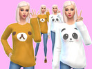Sims 4 — Cute Sweatshirts [Recolor by Yunikon] - mesh needed by littleyunikon — This is a recolor with 2 swatches, one of