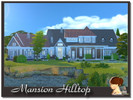 Sims 4 — Mansion Hilltop by evanell — A magnificent and spacious mansion on the hill There are four bedrooms, four