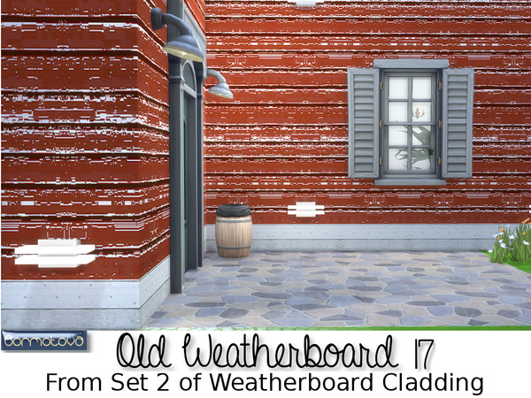 Sims 4 — Weatherboard Old 17 by abormotova2 — From Set 2 of Weatherboards, which includes 15 old and worn colours.