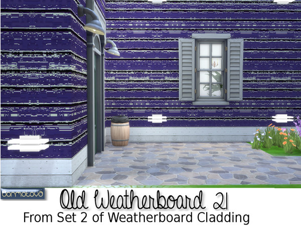 Sims 4 — Weatherboard Old 21 by abormotova2 — From Set 2 of Weatherboards, which includes 15 old and worn colours.