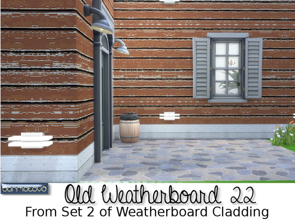 Sims 4 — Weatherboard Old 22 by abormotova2 — From Set 2 of Weatherboards, which includes 15 old and worn colours.
