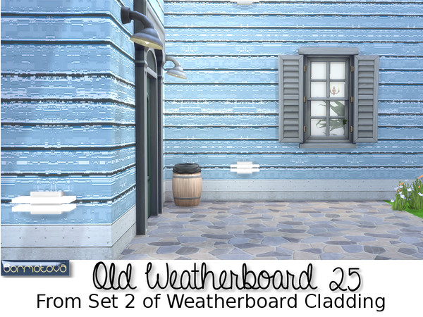 Sims 4 — Weatherboard Old 25 by abormotova2 — From Set 2 of Weatherboards, which includes 15 old and worn colours.