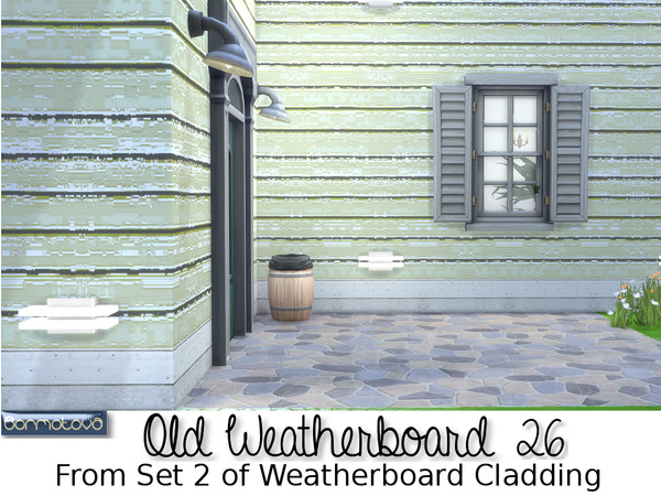 Sims 4 — Weatherboard Old 26 by abormotova2 — From Set 2 of Weatherboards, which includes 15 old and worn colours.