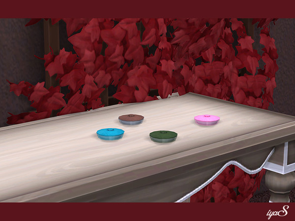 Sims 4 — Round Box with Powder by soloriya — Small round box with powder. Part of Valentine set. 4 color variations.