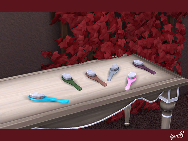 Sims 4 — Hair Brush by soloriya — Single hair brush for all types of hairs. Part of Valentine set. 6 color variations.