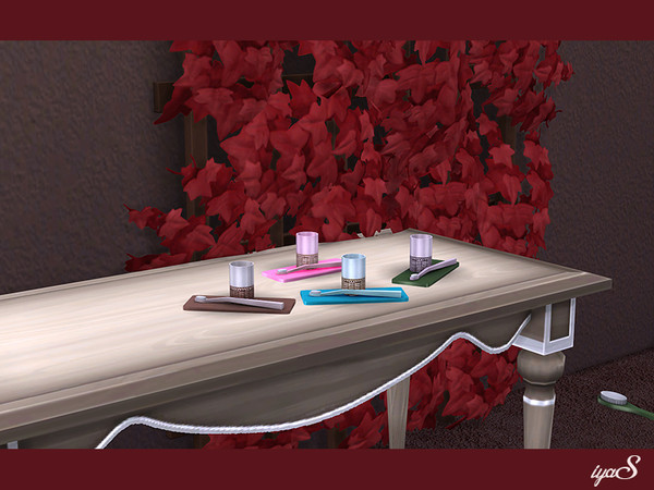 Sims 4 — Toothbrush with a glass by soloriya — Toothbrush with a glass on a tray. Part of Valentine set. 4 color