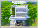 Sims 4 — LN AUGUSTUS by Noeltiersan — A simple stone and white silhouette hidden within the trees with an amazing back