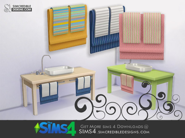 Sims 4 — Little Bubbles - Towel (for sink) by SIMcredible! — by SIMcredibledesigns.com available at TSR