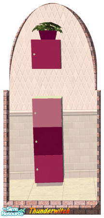 Sims 2 — Cupboard with plant on top  by thunderwitch — 