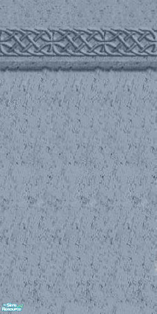 Sims 2 — Celtic Marble Wall 13 by talonblackhart — Marble wall with a Celtic knotwork top border. Recolored from a web