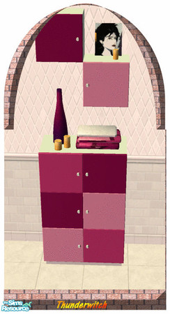 Sims 2 — Big cupboard with bottle by thunderwitch — Don`t forget the mesh please.