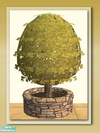 Sims 2 — Egg Shrub 05 by Shakeshaft — Part of a recolour set of the Round Stone Potted Plants in my Garden Delights Set,