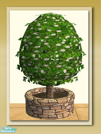 Sims 2 — Egg Shrub 03 by Shakeshaft — Part of a recolour set of the Round Stone Potted Plants in my Garden Delights Set,