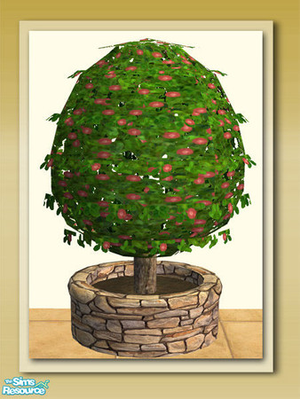 Sims 2 — Egg Shrub 02 by Shakeshaft — Part of a recolour set of the Round Stone Potted Plants in my Garden Delights Set,