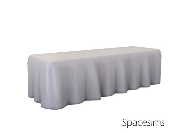 Sims 4 — Aphrodite wedding venue - Dining table long by spacesims — An elegant dining table for up to 8 Sims to enjoy