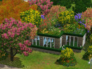 Sims 3 — Houseself Cabin House by Desolate_Simmer — Outside, we've got a lot of plants. For some reason, I didn't know