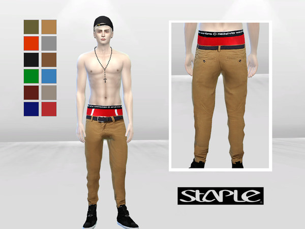 Sims 4 — Toho Stylist Loose Pants by McLayneSims — Standalone item 12 Swatches No recoloring Please don't upload my works