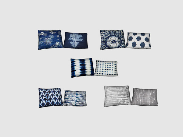 Sims 4 — Indigo - Pillow Recolor by ung999 — Indigo - Pillow Recolor Color Options : 5 Located at : Decor / clutter