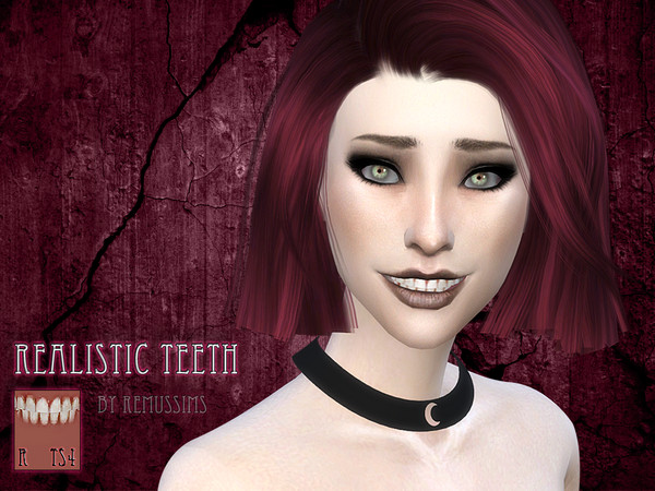 Sims 4 — Realistic teeth by RemusSirion — Realistic teeth for the sims 4, located under skin detail, teen to elder, both
