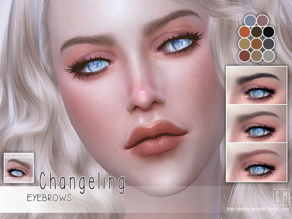 Sims 4 — [ Changeling ] - Female Brows by Screaming_Mustard — A new set of natural softly arched female brows. For