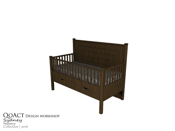 Sims 4 — Sydney Baby Crib by QoAct — Part of the Sydney Nursery QoAct Design Workshop | 2016 Bedroom Collection Important