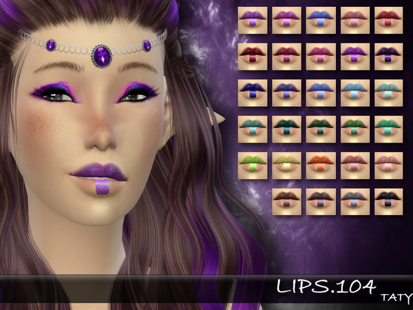 Sims 4 — [Ts4]Taty_Lips_104 by tatygagg — - Female - Human, Alien - Teen to Elder