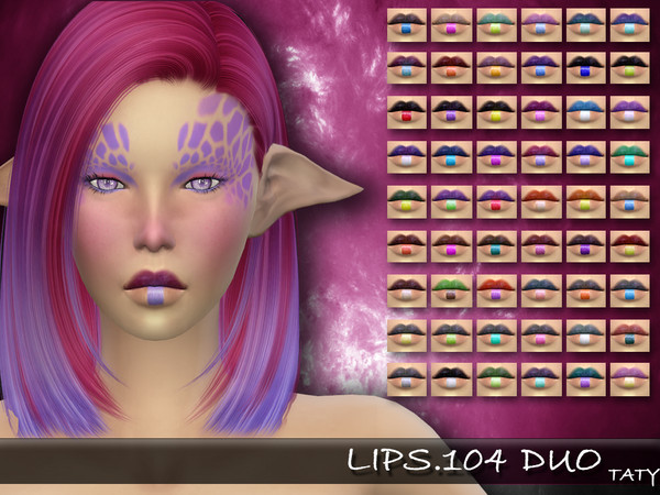 Sims 4 — [Ts4]Taty_Lips_104_Duo by tatygagg — -Female -Human, Alien -Teen to Elder