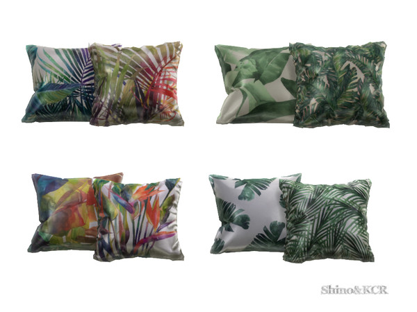 Sims 4 — Outdoor 2016 - Pillows 2x by ShinoKCR — Two Pillows with bright, silky Fabrics