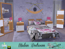 Sims 4 — Mulan Bedroom by sylvia54 — A bedroom with a touch of asia. Let your sim enyou peace and ambience ! objects are